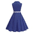 thumbnail image 5 of FYDUU 1950S Polka Dot Dress for Girls Summer Dresses Elegant Sleeveless Vintage A-Line Swing Party Dress Casual Sundress 4-5 Years, 5 of 8