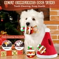 thumbnail image 4 of Pet Deluxe Christmas Squeaky Dog Toys 4 Pack Hide and Seek Dog Toys Christmas Hat Plush Dog Toys for Puppy Small Medium Breeds, 4 of 7