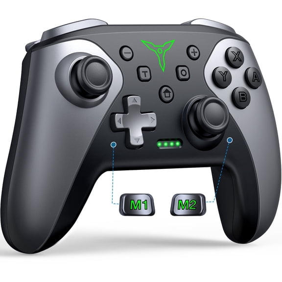 ESYWEN Wireless Switch Controller for Nintendo Switch /Lite/OLED, Compatible with PC, with RGB, Programmable, Wakeup, Turbo, Vibration