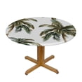 thumbnail image 3 of PIKWEEK Table Cover Palm Leaves with Lush Branches and Leaves, Tropical Jungle Palm Leaves with Charming Colors White, 3 of 8