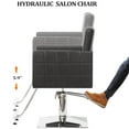 thumbnail image 3 of UBesGoo 360° Swivel Barber Chair with Reclining Back, T-shaped Footrest, Black, 3 of 9