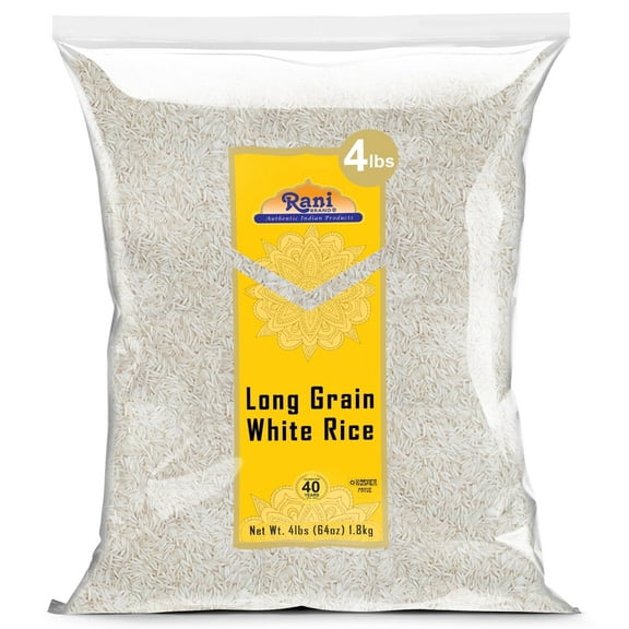 Rani Long Grain White Rice 64oz (4lbs) 1.81kg Bulk ~ All Natural | Gluten Friendly | Vegan | Non-GMO | Kosher | Product of USA