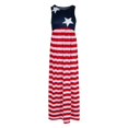 thumbnail image 2 of Maxi vestido sin mangas de con estampado de estrellas y rayas de EE. UU. para mujer con bolsillo SG Sunnimix  maxi vestido con bolsillo, 2 of 8