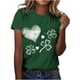 thumbnail image 5 of Camiseta Casual de Cuello Redondo de Manga Corta con Impresión Del Día de San Patricio para las Mujeres, 5 of 7