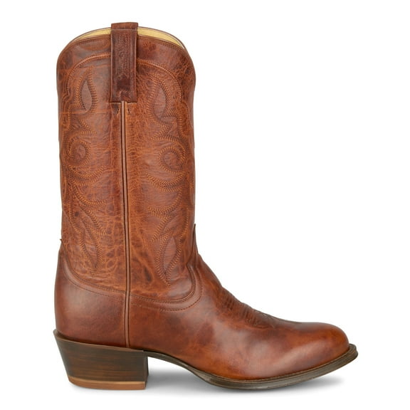Tony Lama Mens Marco Embroidered Round Toe Pull On Cowboy Mid Calf Boots