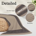 thumbnail image 3 of Black Brown Greek Key Lumar Pillow Covers, Geometric Greece Ancient Farmhouse Geo Soft Throw Pillow Cases with Invisible Zipper, Decorative Pillowcase Pillows Protectors for Sofa Bed Chair 16"x24", 3 of 9
