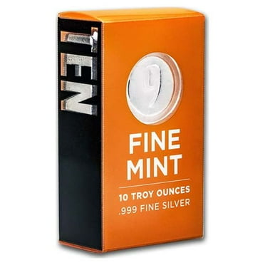 10 oz Cast-Poured Silver Bar - 9Fine Mint