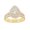 Vermeil, variant on AFFY Double Halo Bridal Ring Set for Women 1.00 Carat Round Cut Lab Grown Diamond Engagement Wedding Ring in 14K Yellow Gold Plated Vermeil Jewelry Size-6