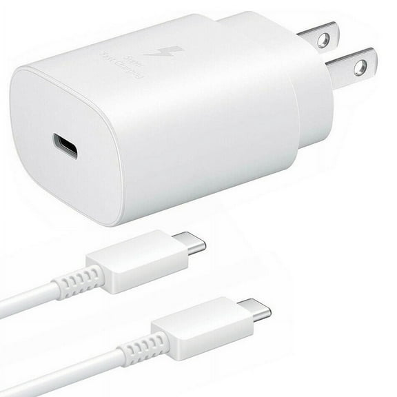 Original Samsung Galaxy EP-TA800 Note 10 25W Super Fast Charger S9, S10 USB-C White