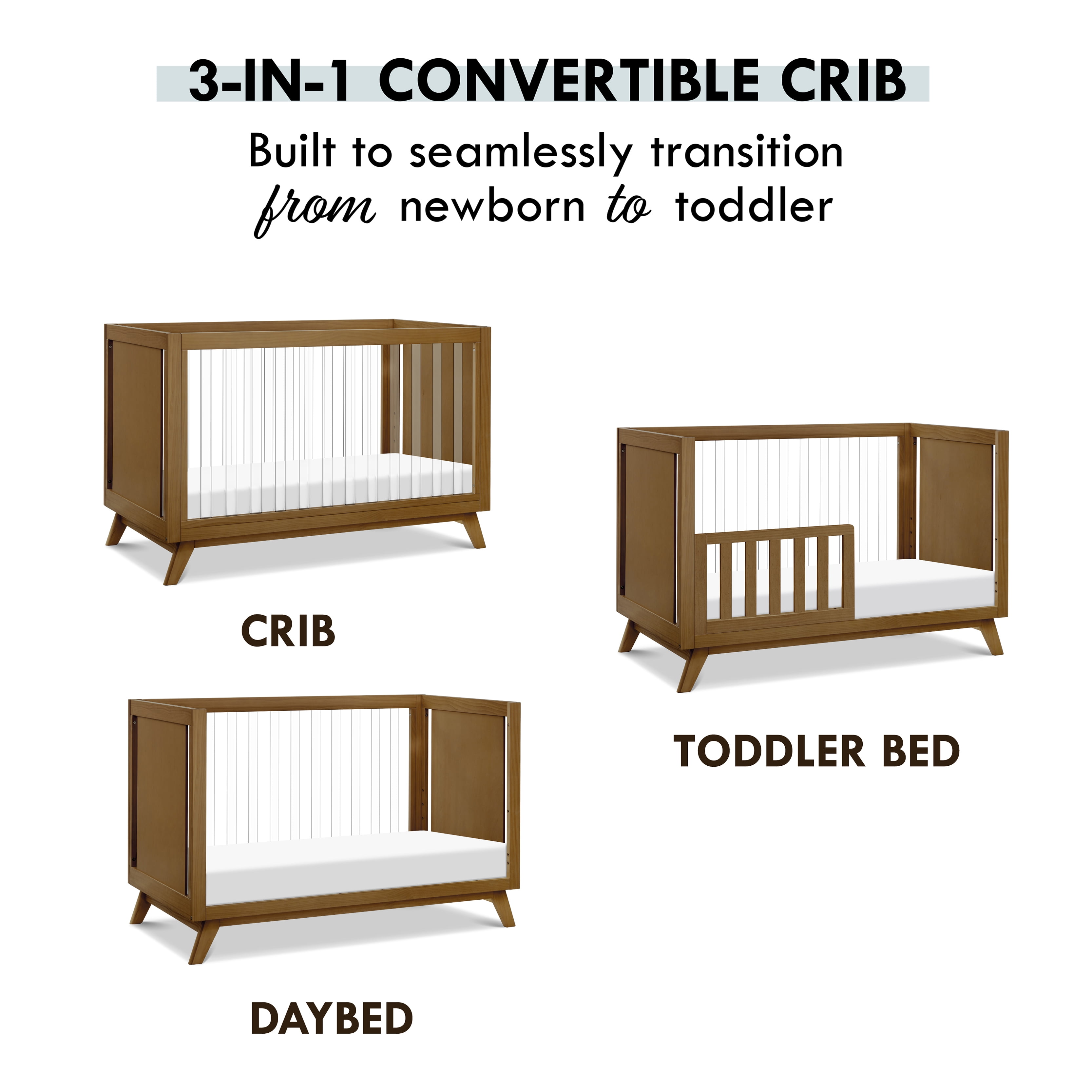 DaVinci Otto 3-in-1 Convertible Crib with Acrylic Slats