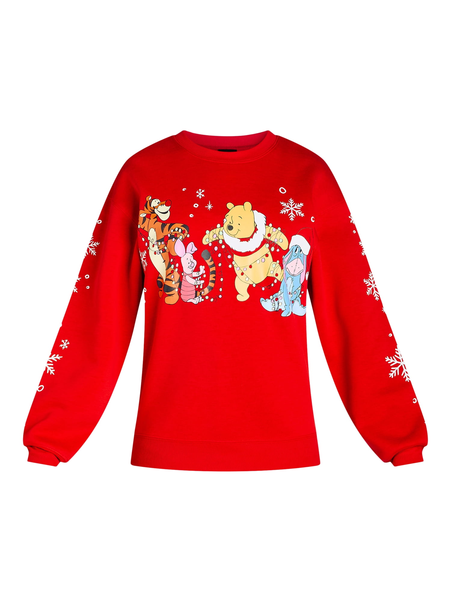Winnie the Pooh and Friends Women’s Christmas Graphic Sweatshirt, Sizes XXS-XXL
