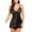Black, variant on Nightgowns for Women in Clearance Women Lace Nightgown Chemise Sleepwear V-Neck Nightgown Satin Camisole Dress Nightgown Nightdress New Blue S
