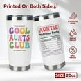 thumbnail image 2 of Cool Aunts Club Tumbler 20oz - Birthday Presents, Auntie Christmas Gift Ideas for Best Aunt Ever - Aunt Birthday Gifts Travel Mug - Cool Gifts for Aunts - In My Auntie Era Coffee Tumbler, 2 of 6