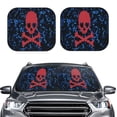 thumbnail image 2 of Gukieu pirate skull Print Car Windshield Sun Visor, Foldable Anti-UV Car Sun Visor Suitable for Vans, Trucks Car Accessories-Medium, 2 of 6