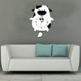 thumbnail image 4 of EeaseMX Reloj de pared silencioso con forma de vaca de dibujos animados para habitación infantil, reloj colgante para dormitorio, sala de estar, decoración de bar sin batería (blanco y negro)., 4 of 8