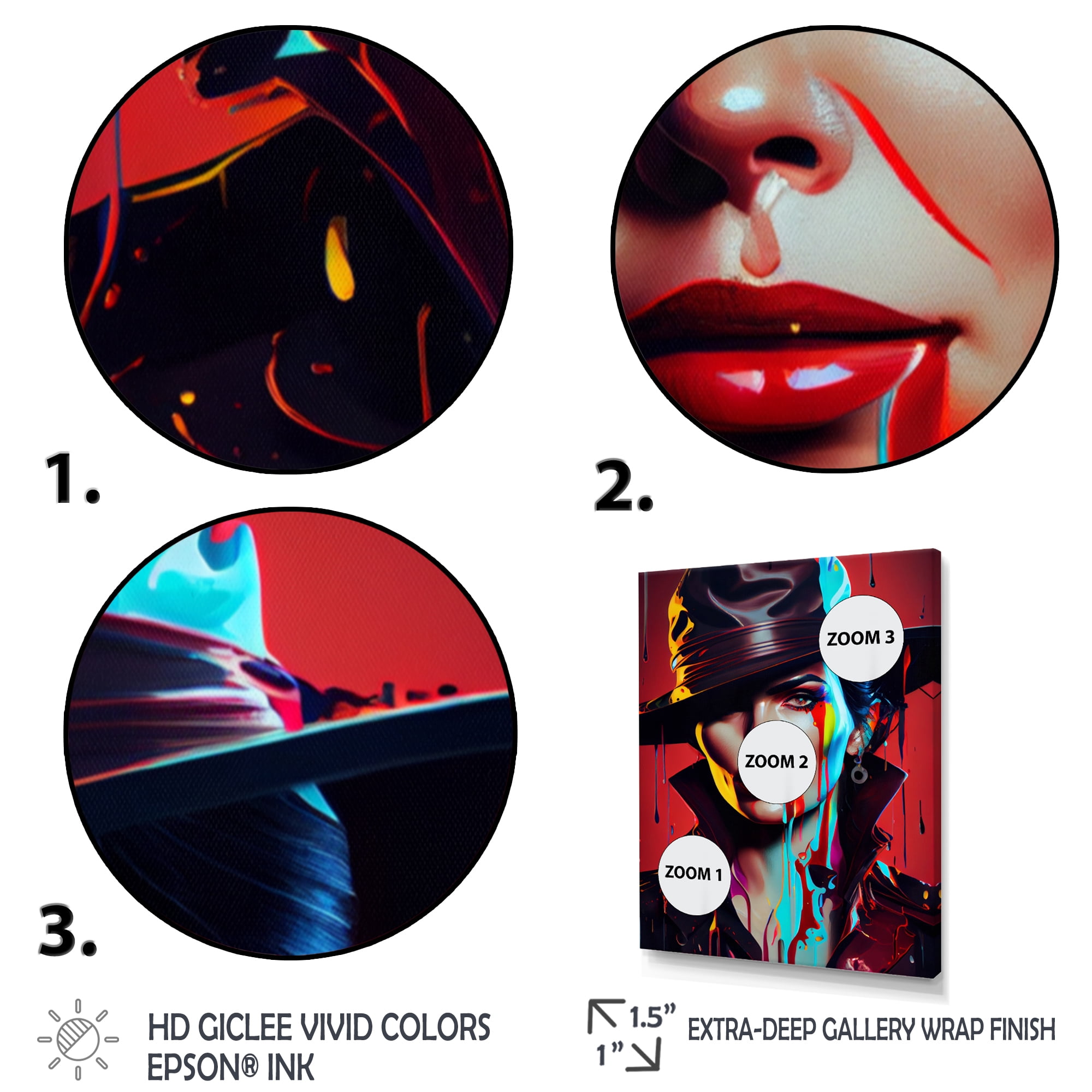 Designart Female Criminal Mastermind V Canvas Wall Art
