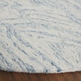 thumbnail image 3 of SAFAVIEH Ebony Alannis Abstract Area Rug, Ivory/Light Blue, 6' x 6' Round, 3 of 10