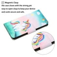 thumbnail image 3 of Feishell for Samsung Galaxy A14 5G 6.6 inch Wallet Case with Card Holder,Cute Pattern PU Leather Magnetic Clasp Flip Kickstand Card Slots Shockproof Phone Case for Women Girls,Rainbow Unicorn, 3 of 7