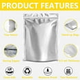 thumbnail image 3 of Durimoiy 50PCS Mylar Bags, 8.7 Mil Thicker Long Term Food Storage Bag, 4x6 Small Stand-up Zipper Resealable Heat Sealable for Airtight Smell Proof Packaging, 3 of 5