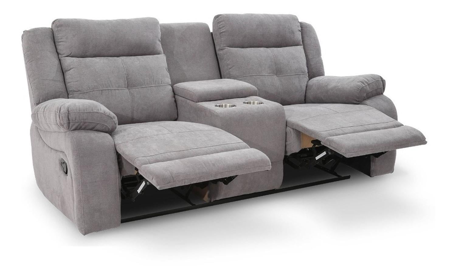 Sillon Sofa Reclinable Manual Avanti Cosmo Gray 2 Plazas | Bodega ...