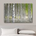 thumbnail image 4 of Canvas Print Wall Art White Birch Trees in Green Forest Nature Wilderness Photography Modern Art Rustic Scenic Colorful Multicolor for Living Room, Bedroom, Office - 12"x18", 4 of 5