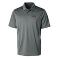 thumbnail image 2 of Men's Cutter & Buck Gray Ohio State Buckeyes Prospect Eco Textured Stretch Recycled Polo, 2 of 3