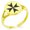 Gold, variant on Stainless Steel Maltese Cross Minimalist Oval Top Polished Statement Signet Ring