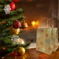 Christmas Kraft Gift Bags with Assorted Christmas Prints for Kraft