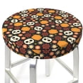 thumbnail image 6 of Goofa Skulls Printed Stool Covers Round, Waterproof Round Bar Stool Covers Anti-Slip Round Bar Stool Seat Cover with Elastic Bands Durable -12 inch, 6 of 7