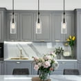 thumbnail image 5 of LNC Oil-Rubbed Brown Wood Linear Mini Pendant with Clear Glass, Farmhouse Kitchen Light, 5 of 11