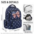 thumbnail image 7 of Yspwyqan American Star Flag Bow School Backpack for Kids, 17 Inch 600D Polyester Polka Pot Bookbag, Multi-Pocket Fits 15.6 Laptop for Elementary Middle Travel, 7 of 7