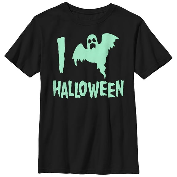 Boy's Lost Gods Halloween Love Ghost Graphic Tee Black Large