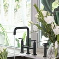 thumbnail image 3 of WOWOW Brass Double Handle Bridge Kitchen Faucet, Deck Mount Kitchen Sink Faucet with Side Sprayer, 3 of 8