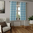 thumbnail image 2 of Ambesonne Geometric Grommet Curtain, Egyptian Form, 50" x 63", Teal and Pale Yellow, 2 of 6
