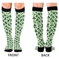 thumbnail image 2 of joogoo St Patrick Checkered Grid Socks Women Men Knee High Sock, 2 of 8