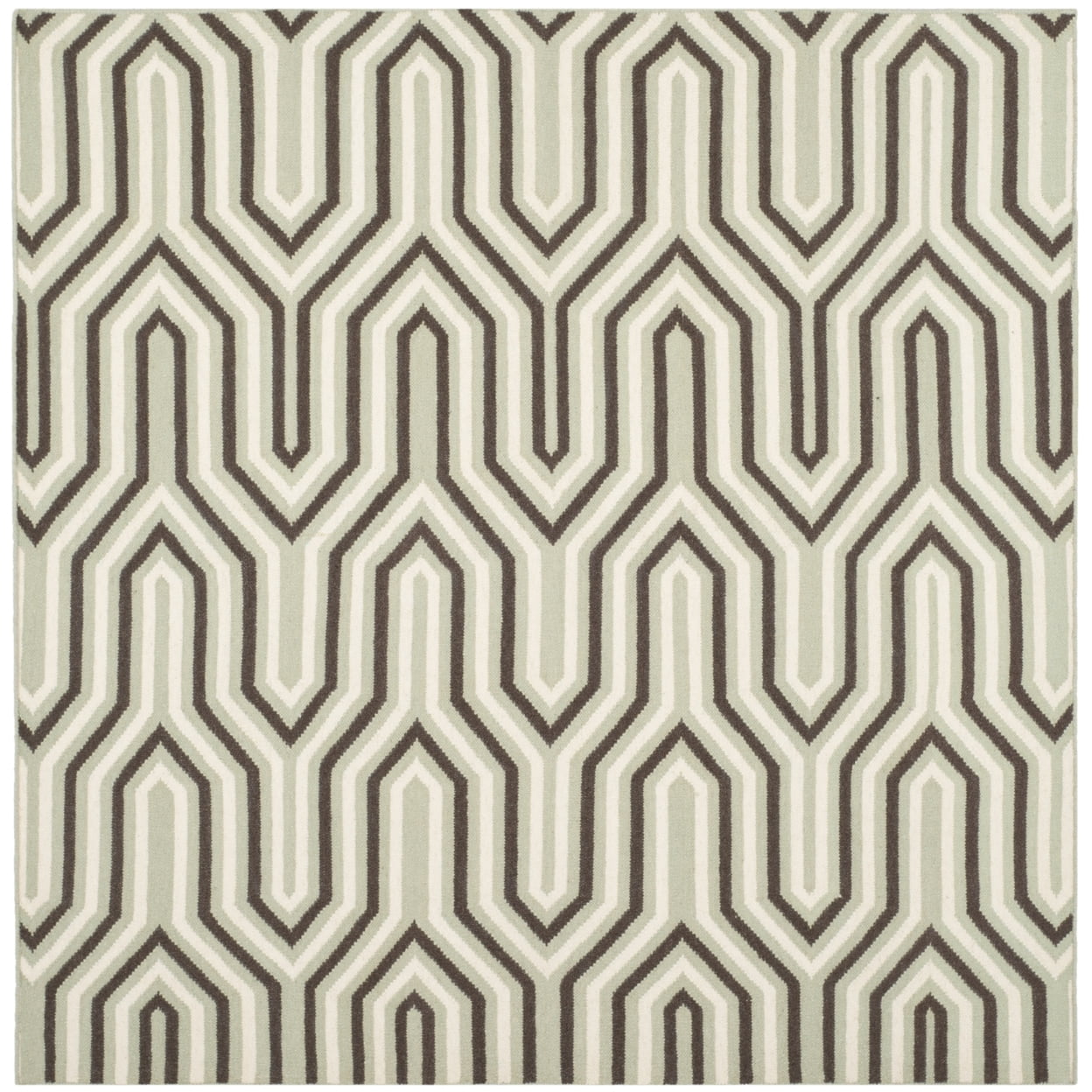 SAFAVIEH Dhurries Windsor Geometric Area Rug, Grey/Multi, 5' x 8'