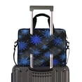 thumbnail image 2 of 16" Laptop Briefcase for Work Travel Laptop Shoulder Bag Carrying Handbag Laptop Case Blue Snowflake Pattern, 2 of 8