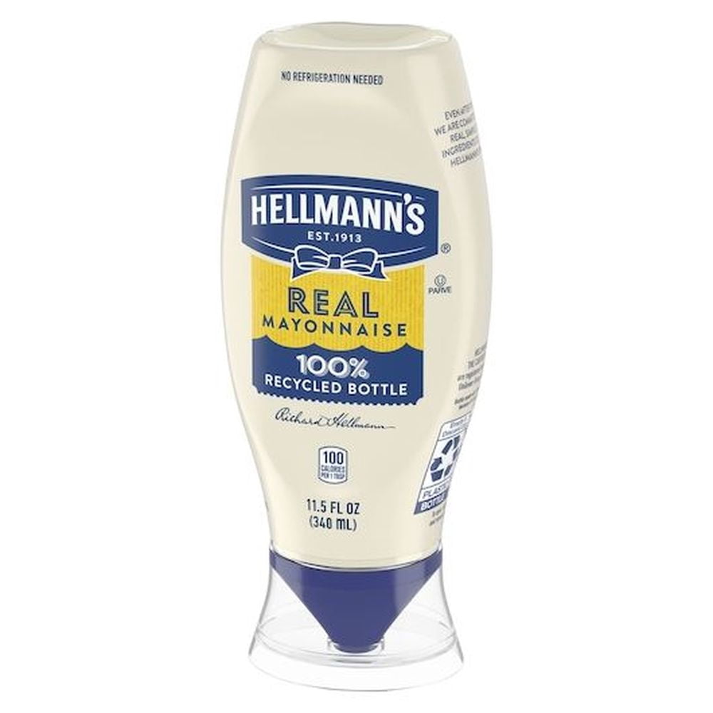 Hellmanns Real Mayonnaise Squeeze Bottle, 11.5 Ounce -- 12 per Case.