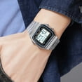 thumbnail image 4 of Reloj digital musulmán sin tensión para hombres recordatorio de oración correa Streel sin tensión reloj multifuncional resistente al agua caja plateada cuerpo blanco ANGGREK Otros, 4 of 8