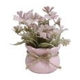thumbnail image 2 of Artificial Green Plant Faux Potted Plant Mini Artificial Green Plant Small Butterfly Flower Style in Pink Pot Simulation Greenery for Home Office Desk Shelf Decoration Photography Prop, 2 of 7