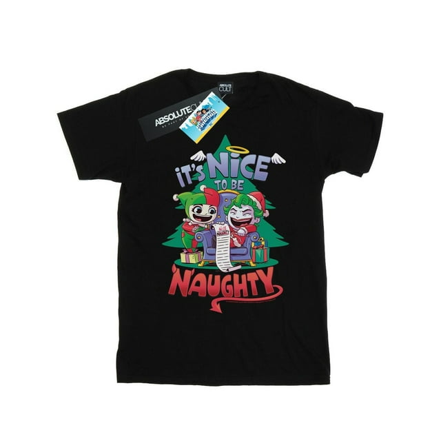 DC Comics Mens Super Friends It's Nice To Be Naughty T-Shirt