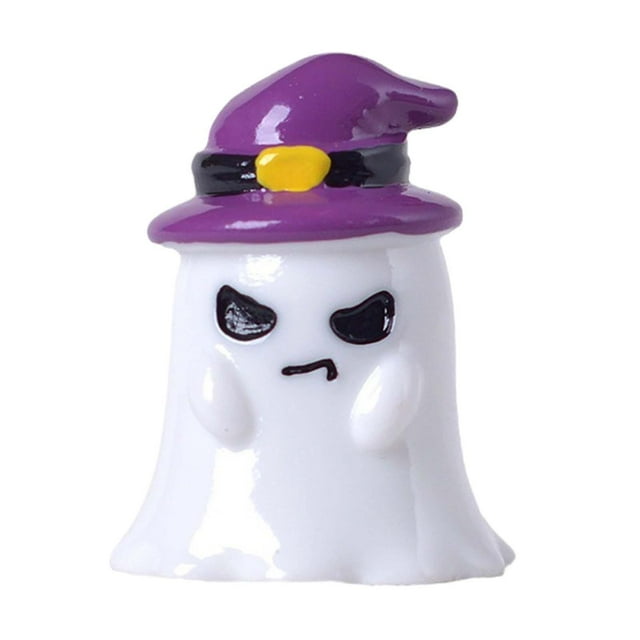 Figurines d'Halloween Miniatures d'Halloween Mini Figurines en Résine Ornements pour la Maison Sorcière Fantôme