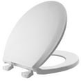thumbnail image 2 of Bemis 100EC000 Round Plastic Toilet Seat in White with Easy-Clean &amp; Change Hinge, 2 of 2
