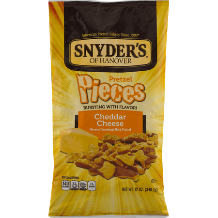 Snyder's of Hanover Cheddar Cheese Flavored Pretzel Pieces- Four 12 oz.