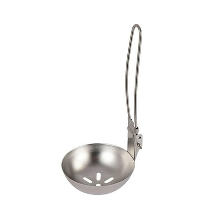 

Lacyie Stainless Steel Soup Ladle Slotted Spoon With Folding Handle