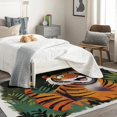 thumbnail image 3 of Cartoon Tiger Area Rug,5x8 Carpet,Non Slip Washable Fuzzy Super Soft Easy Clean, Jungle Animal Rugs for Bedroom Living Room Dining Room, Cute Cartoon Rug Decorations, Low Pile Non Shedding Carpets, 3 of 7