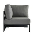 thumbnail image 6 of Tahoe Outdoor Patio Powder-Coated Aluminum Modular Corner Chair in Gray Charcoal, 6 of 8