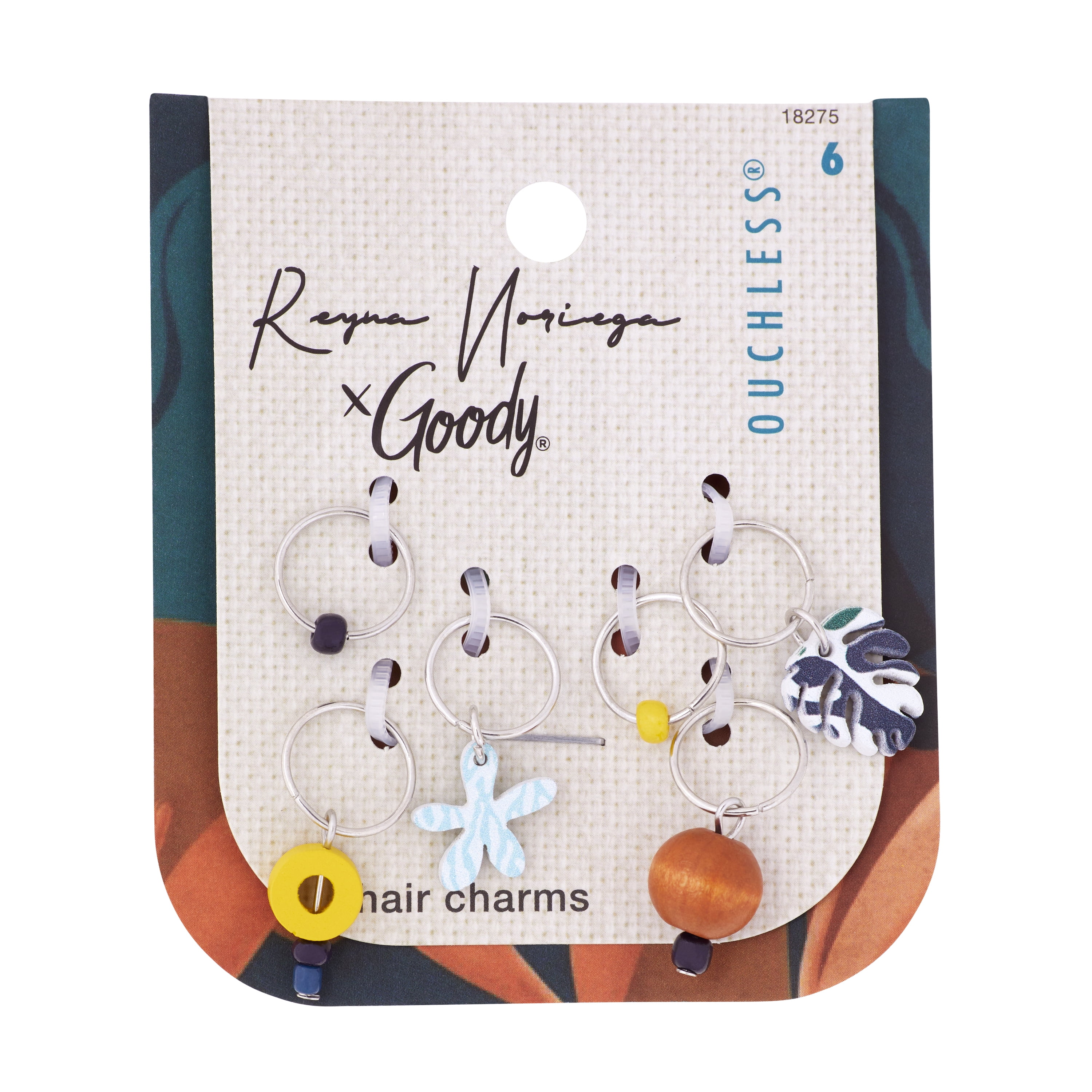 Goody Tru X Reyna Noriega Collab Ouchless Hair Charms Cool, 6 CT