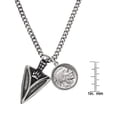 thumbnail image 3 of Coin Pendant Buffalo Nickel Arrowhead Stainless Steel With 23 inch S-Curb Chain Necklace, 3 of 10