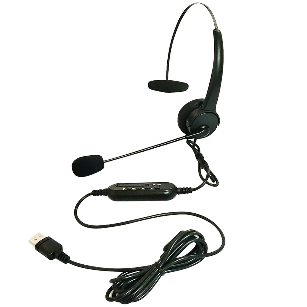 TureClos USB Earphone with Microphone Computer Laptop Wired Headphone